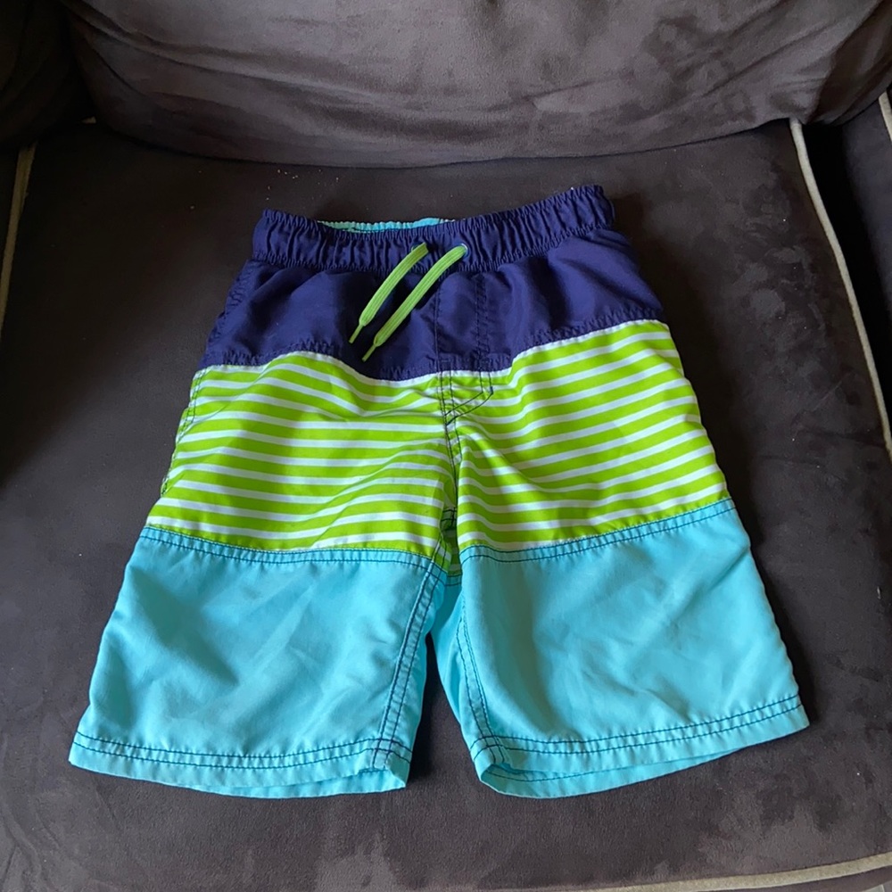 Boy’s Cat & Jack striped swim trunks